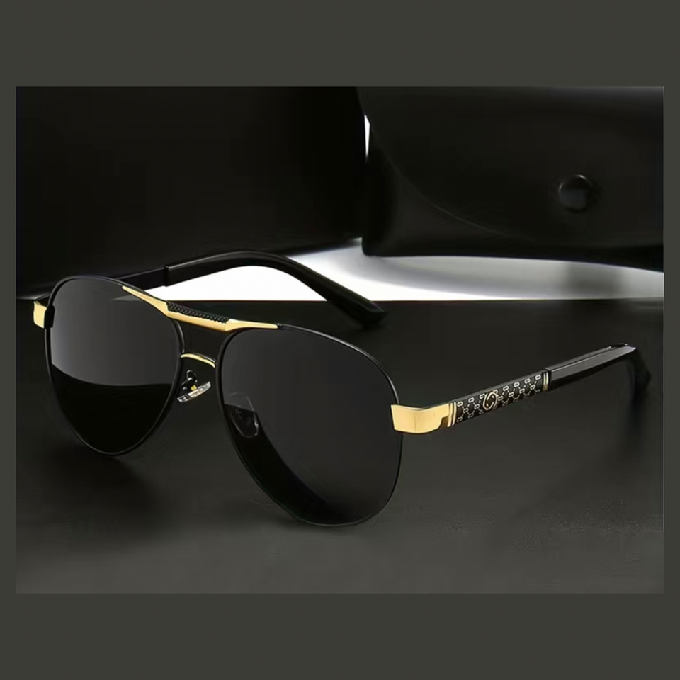 Photochromic Double Bridge Aviator Sunglasses