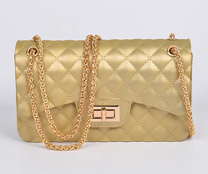 Quilted Style Jelly Clutch Handbags