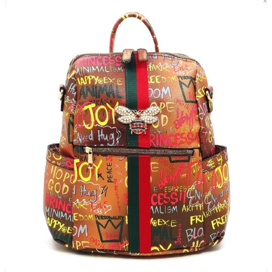 Queen Bee Graffiti Backpack