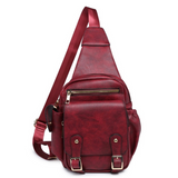 Unisex Buckle Flap Sling Backpack!