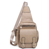 Unisex Buckle Flap Sling Backpack!