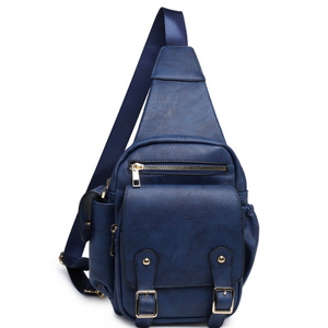 Unisex Buckle Flap Sling Backpack!