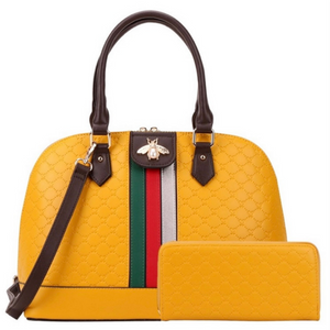 Queen Bee Dome Satchel/Wallet Set