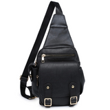 Unisex Buckle Flap Sling Backpack!