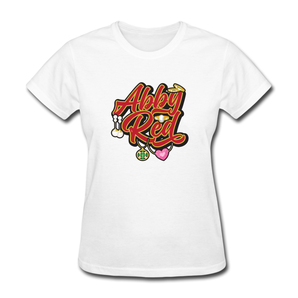 Abby Red T-Shirt - white