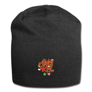 Abby Red Jersey Beanie - heather gray