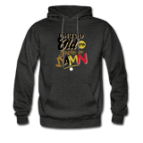 I'm Too Old to Give a Damn Hoodie - charcoal gray