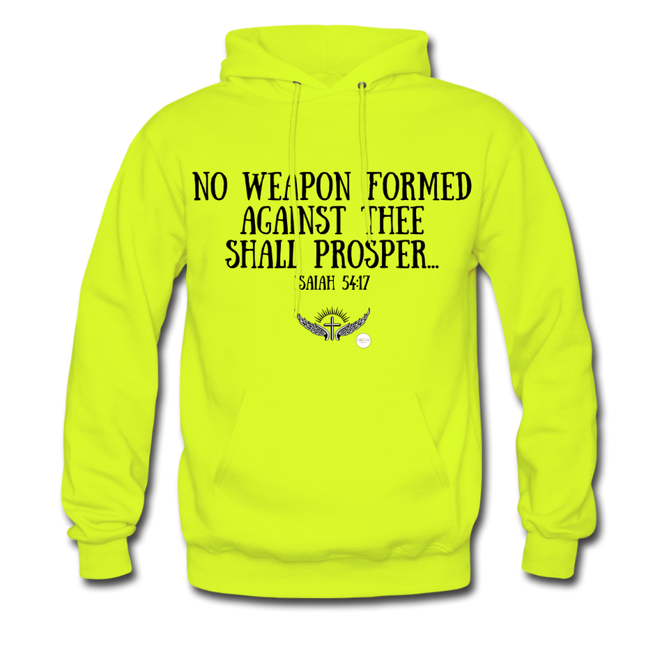 No Weapon Verse Hoodie - safety green