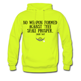 No Weapon Verse Hoodie - safety green