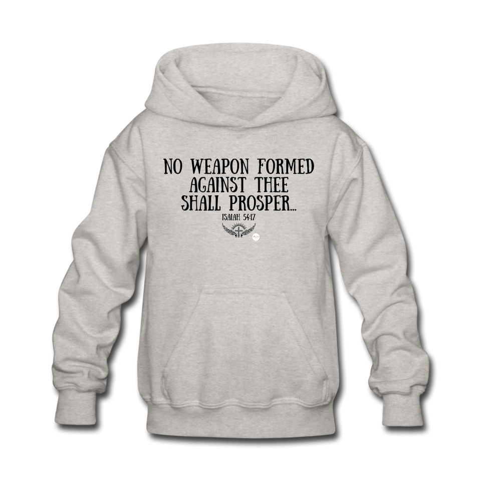 Kids No Weapon Verse Hoodie - heather gray