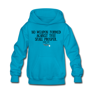 Kids No Weapon Verse Hoodie - turquoise