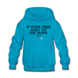 Kids No Weapon Verse Hoodie - turquoise