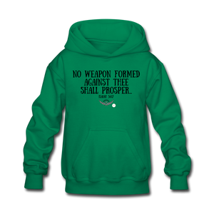 Kids No Weapon Verse Hoodie - kelly green