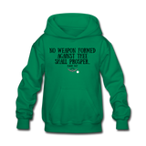 Kids No Weapon Verse Hoodie - kelly green