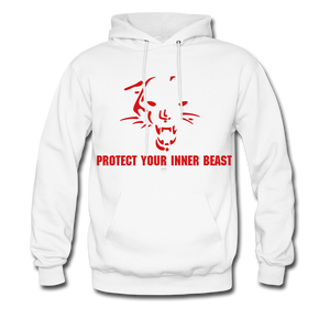 Inner Beast Red Letter Hoodie - white