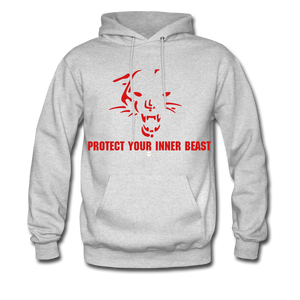 Inner Beast Red Letter Hoodie - ash 