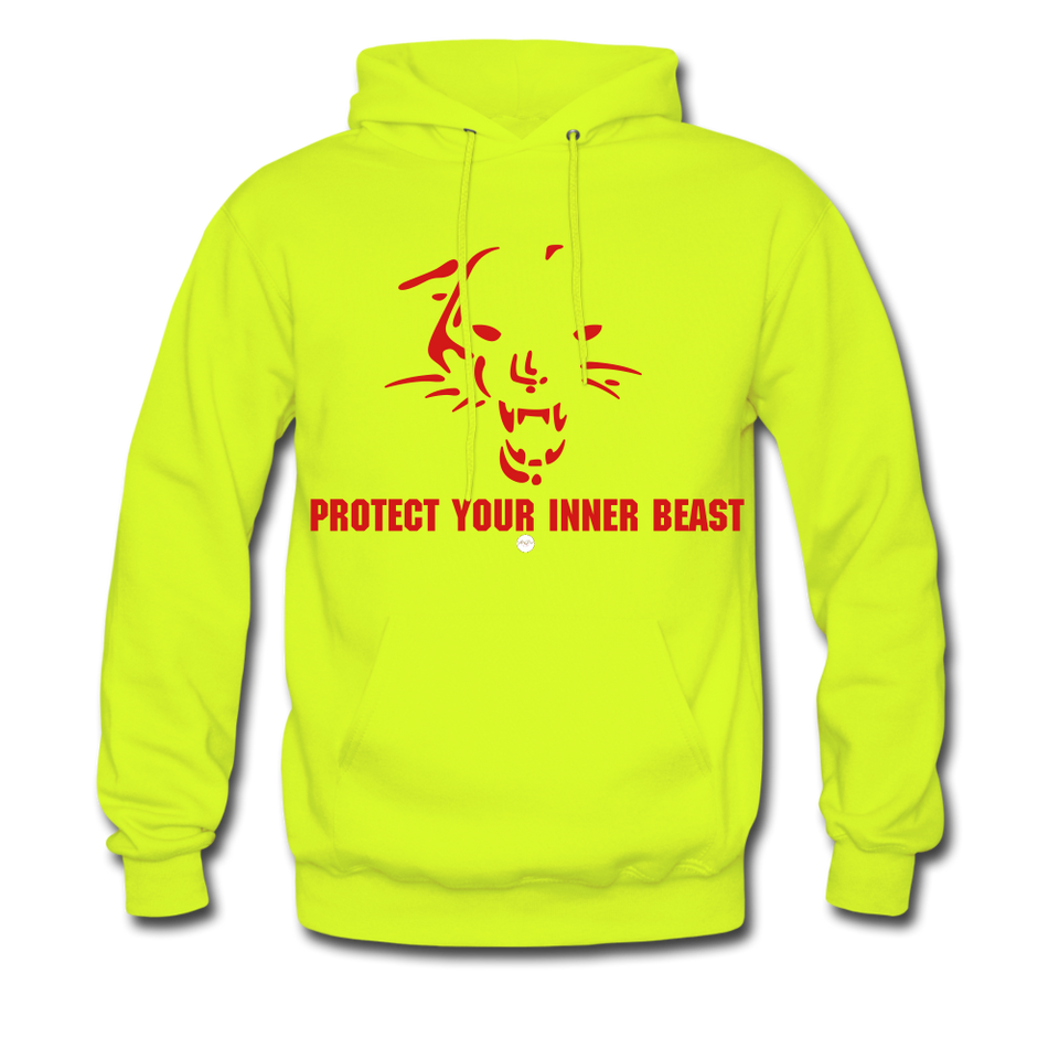 Inner Beast Red Letter Hoodie - safety green