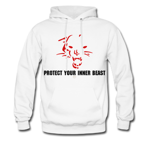 Inner Beast Black Letter Hoodie - white