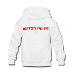 Kids Red Trendsetter Hoodie - white