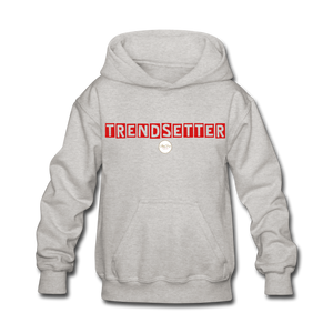 Kids Red Trendsetter Hoodie - heather gray