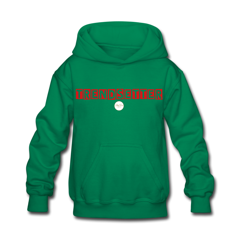 Kids Red Trendsetter Hoodie - kelly green