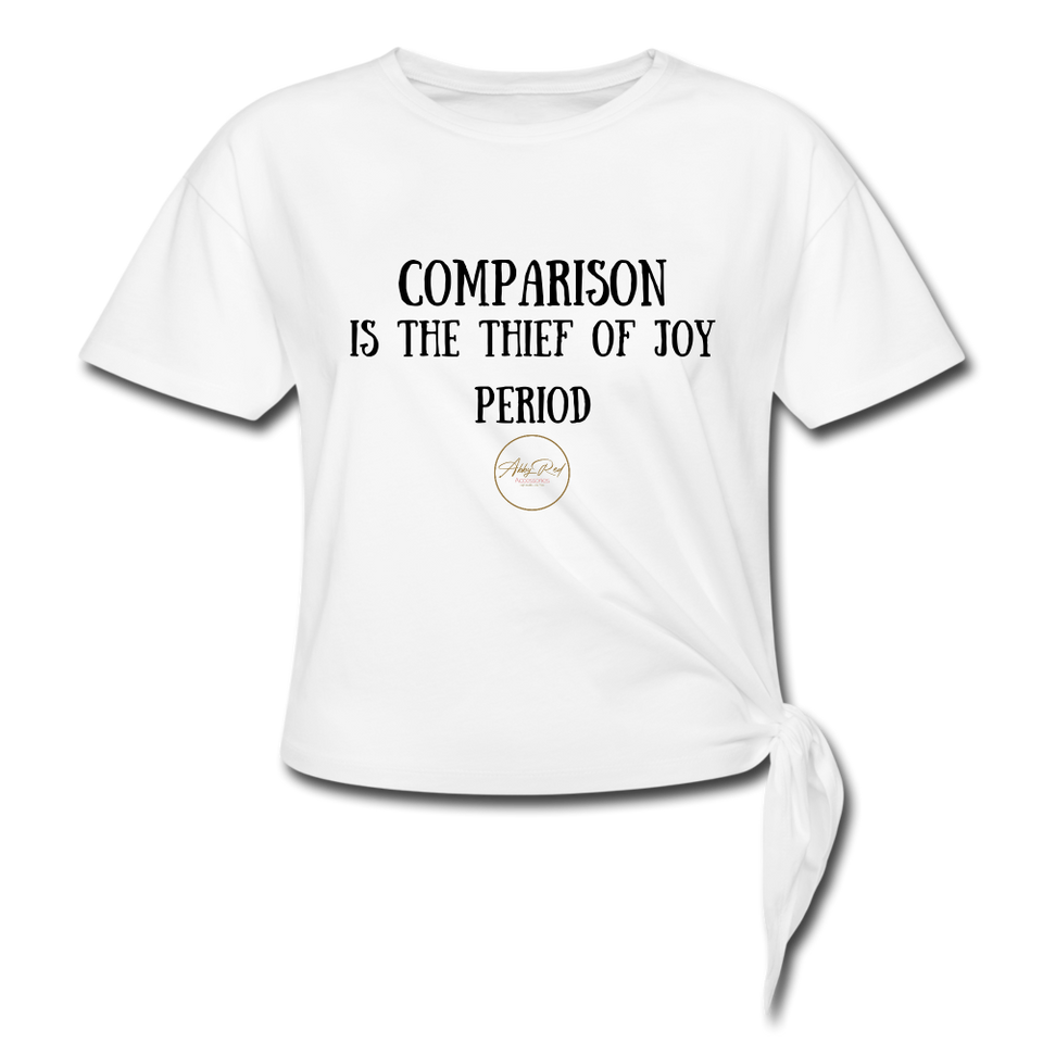 Comparison Knotted T-Shirt - white