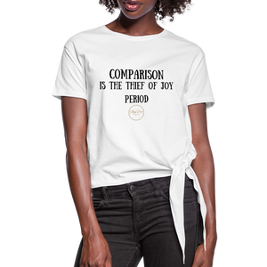 Comparison Knotted T-Shirt - white