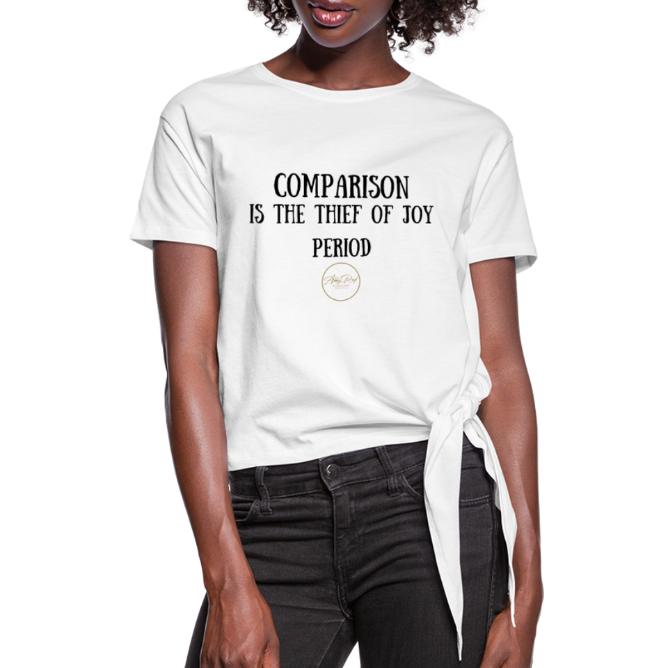 Comparison Knotted T-Shirt - white