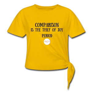 Comparison Knotted T-Shirt - sun yellow