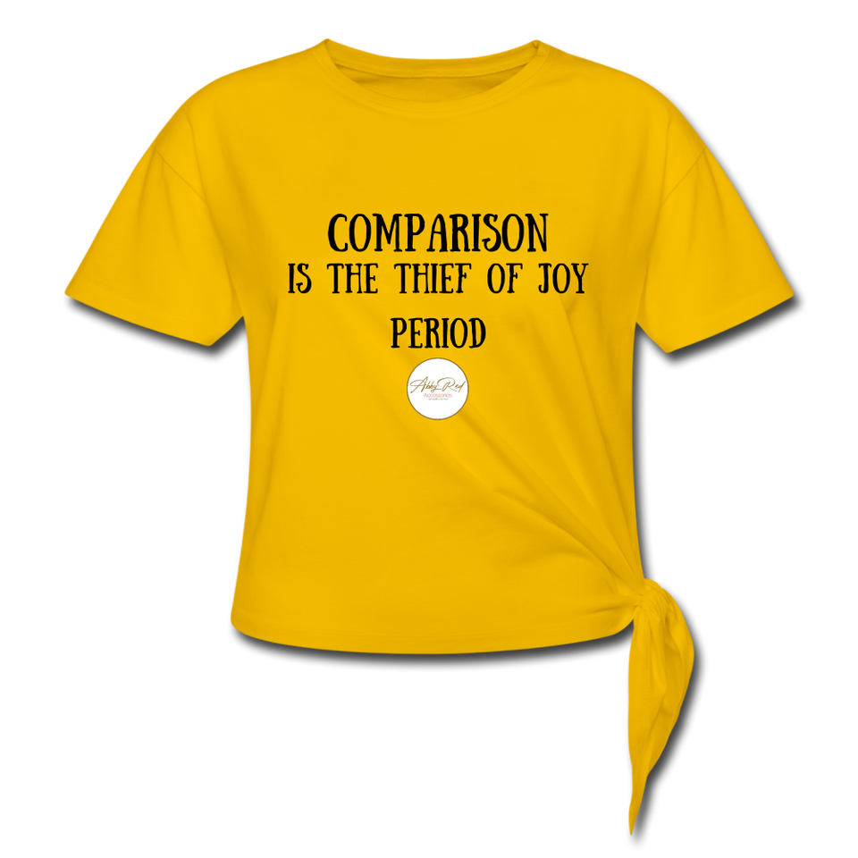 Comparison Knotted T-Shirt - sun yellow