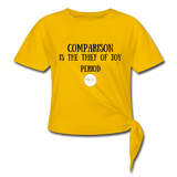 Comparison Knotted T-Shirt - sun yellow