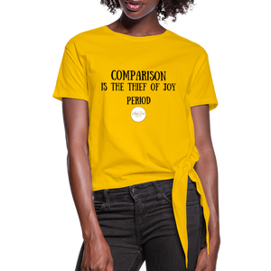 Comparison Knotted T-Shirt - sun yellow