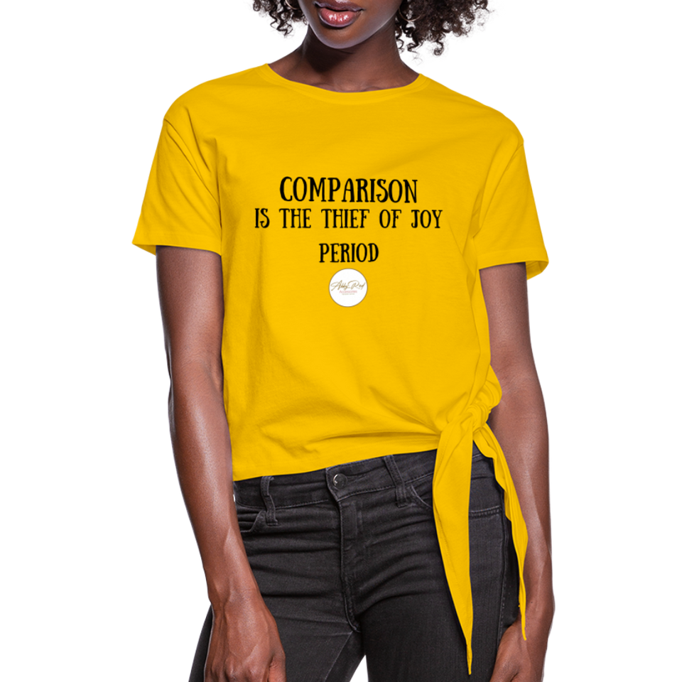 Comparison Knotted T-Shirt - sun yellow