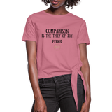 Comparison Knotted T-Shirt - mauve