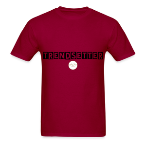 TRENDSETTER Black Classic T-Shirt - dark red