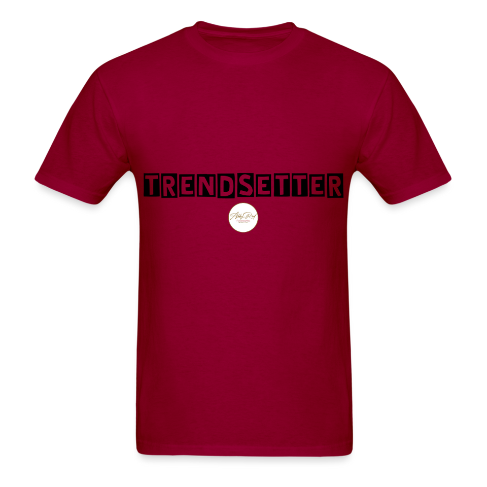 TRENDSETTER Black Classic T-Shirt - dark red