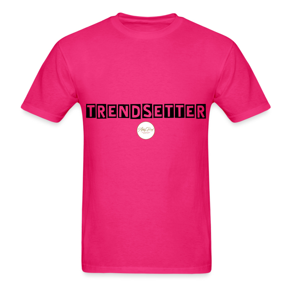 TRENDSETTER Black Classic T-Shirt - fuchsia