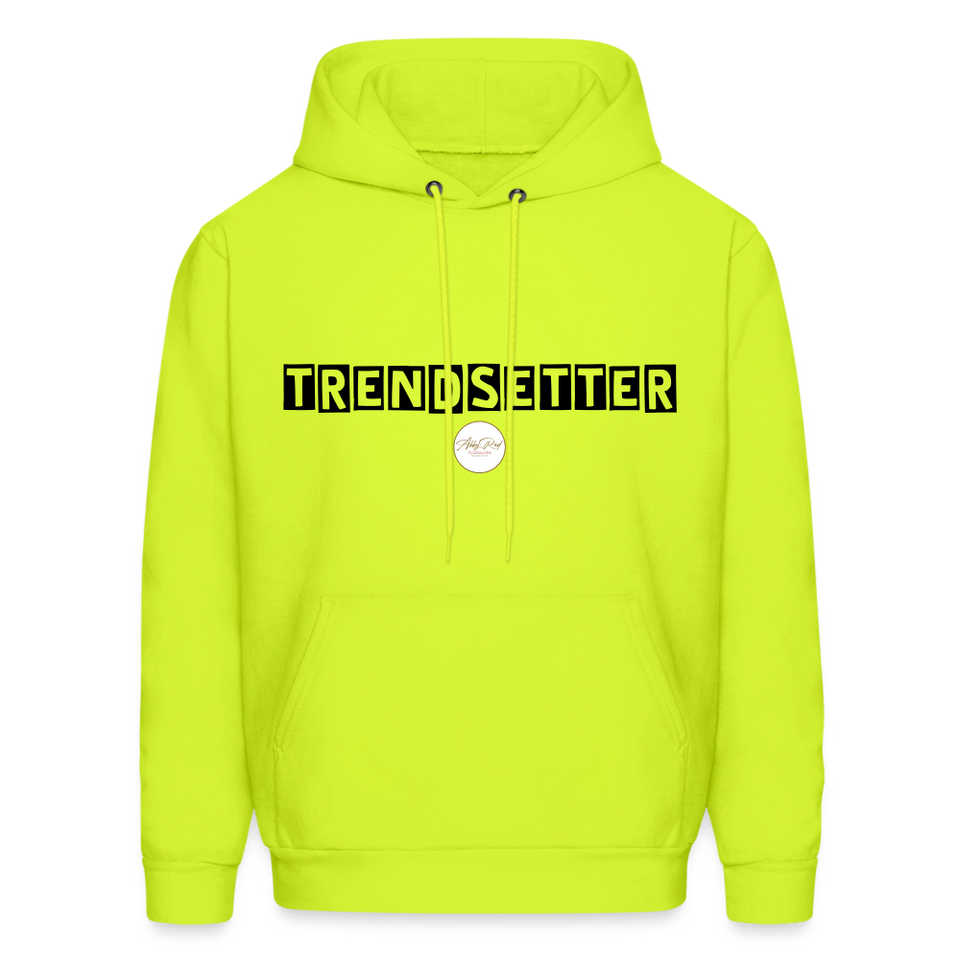 Trendsetter Black Letter Hoodie - safety green